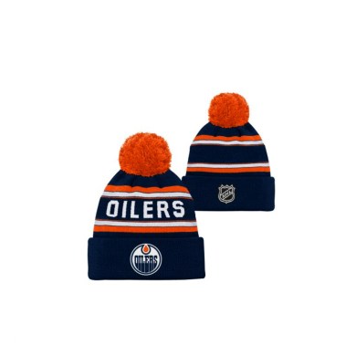 NHL, zimná, čiapka, WORDARK, JACQUARD, CUFF, POM, EDMONTON, OILERS, junior